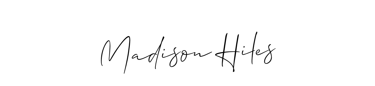 Similarly Allison_Script is the best handwritten signature design. Signature creator online .You can use it as an online autograph creator for name Madison Hiles. Madison Hiles signature style 2 images and pictures png