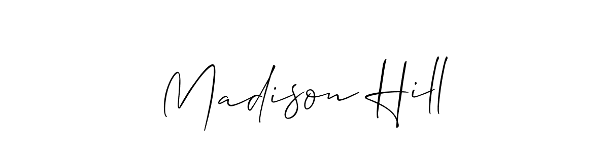 Allison_Script is a professional signature style that is perfect for those who want to add a touch of class to their signature. It is also a great choice for those who want to make their signature more unique. Get Madison Hill name to fancy signature for free. Madison Hill signature style 2 images and pictures png