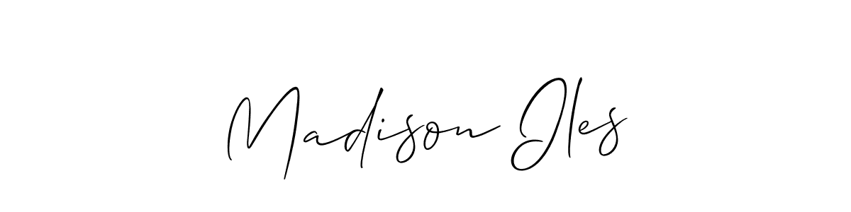 if you are searching for the best signature style for your name Madison Iles. so please give up your signature search. here we have designed multiple signature styles  using Allison_Script. Madison Iles signature style 2 images and pictures png