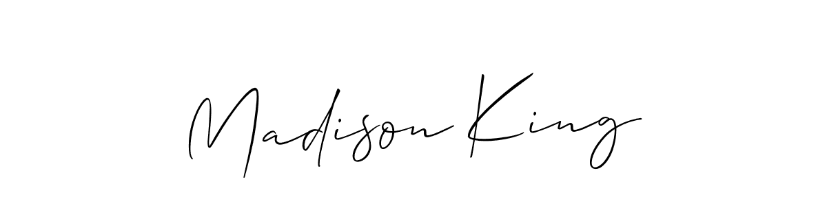 How to make Madison King signature? Allison_Script is a professional autograph style. Create handwritten signature for Madison King name. Madison King signature style 2 images and pictures png