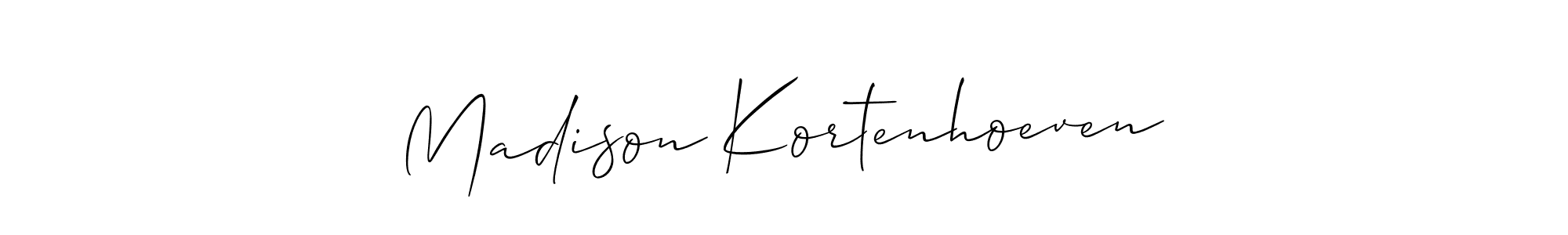 if you are searching for the best signature style for your name Madison Kortenhoeven. so please give up your signature search. here we have designed multiple signature styles  using Allison_Script. Madison Kortenhoeven signature style 2 images and pictures png