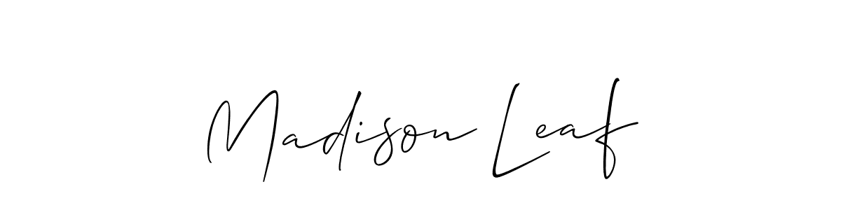 Best and Professional Signature Style for Madison Leaf. Allison_Script Best Signature Style Collection. Madison Leaf signature style 2 images and pictures png