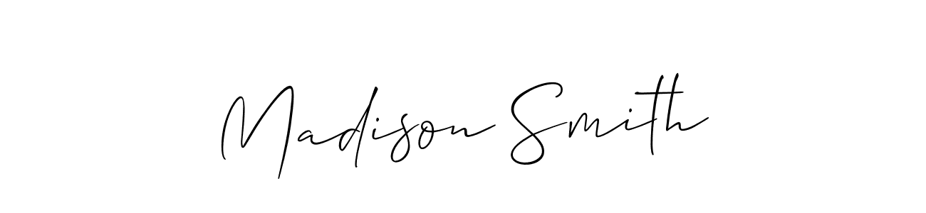 How to make Madison Smith name signature. Use Allison_Script style for creating short signs online. This is the latest handwritten sign. Madison Smith signature style 2 images and pictures png