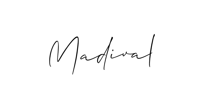 Allison_Script is a professional signature style that is perfect for those who want to add a touch of class to their signature. It is also a great choice for those who want to make their signature more unique. Get Madival name to fancy signature for free. Madival signature style 2 images and pictures png