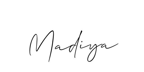 Madiya stylish signature style. Best Handwritten Sign (Allison_Script) for my name. Handwritten Signature Collection Ideas for my name Madiya. Madiya signature style 2 images and pictures png