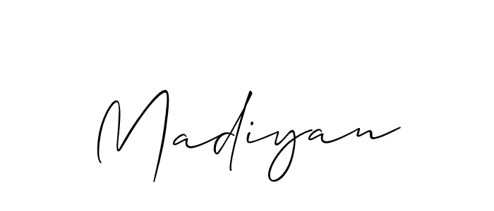 It looks lik you need a new signature style for name Madiyan. Design unique handwritten (Allison_Script) signature with our free signature maker in just a few clicks. Madiyan signature style 2 images and pictures png