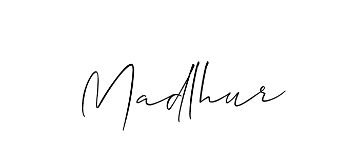Design your own signature with our free online signature maker. With this signature software, you can create a handwritten (Allison_Script) signature for name Madlhur. Madlhur signature style 2 images and pictures png