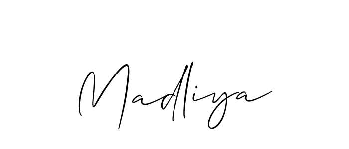 Madliya stylish signature style. Best Handwritten Sign (Allison_Script) for my name. Handwritten Signature Collection Ideas for my name Madliya. Madliya signature style 2 images and pictures png