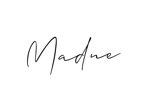 Also You can easily find your signature by using the search form. We will create Madne name handwritten signature images for you free of cost using Allison_Script sign style. Madne signature style 2 images and pictures png