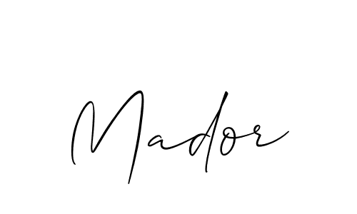 if you are searching for the best signature style for your name Mador. so please give up your signature search. here we have designed multiple signature styles  using Allison_Script. Mador signature style 2 images and pictures png