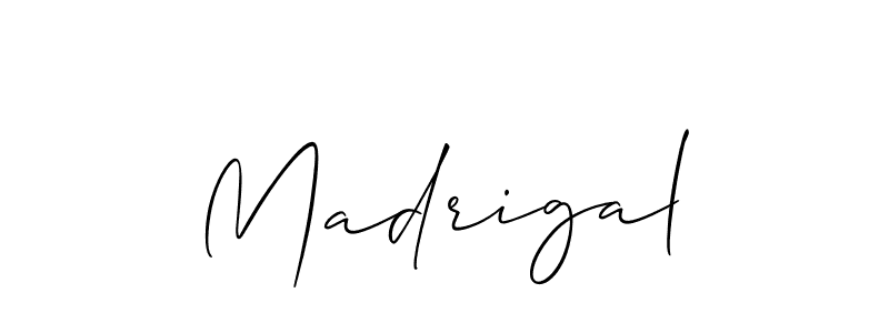 How to make Madrigal signature? Allison_Script is a professional autograph style. Create handwritten signature for Madrigal name. Madrigal signature style 2 images and pictures png