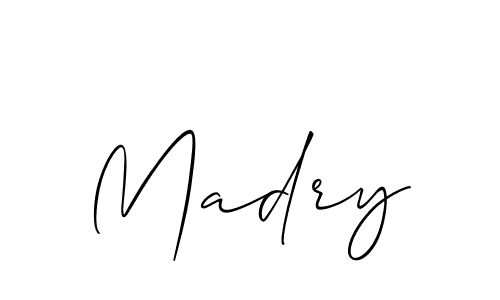 How to make Madry signature? Allison_Script is a professional autograph style. Create handwritten signature for Madry name. Madry signature style 2 images and pictures png