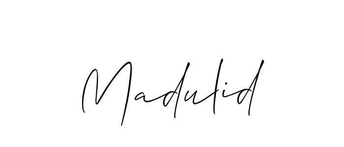 Once you've used our free online signature maker to create your best signature Allison_Script style, it's time to enjoy all of the benefits that Madulid name signing documents. Madulid signature style 2 images and pictures png