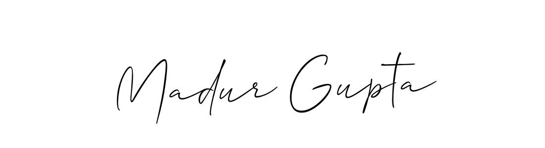 Similarly Allison_Script is the best handwritten signature design. Signature creator online .You can use it as an online autograph creator for name Madur Gupta. Madur Gupta signature style 2 images and pictures png