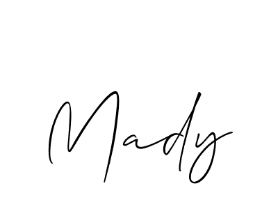 How to make Mady signature? Allison_Script is a professional autograph style. Create handwritten signature for Mady name. Mady signature style 2 images and pictures png