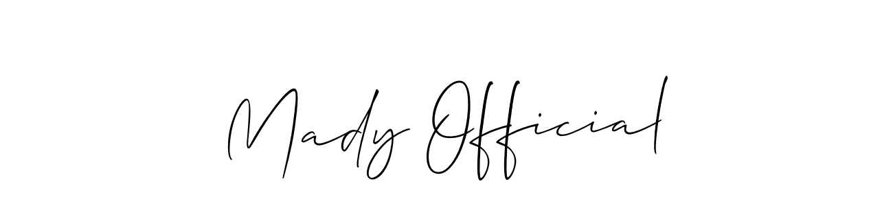 Once you've used our free online signature maker to create your best signature Allison_Script style, it's time to enjoy all of the benefits that Mady Official name signing documents. Mady Official signature style 2 images and pictures png