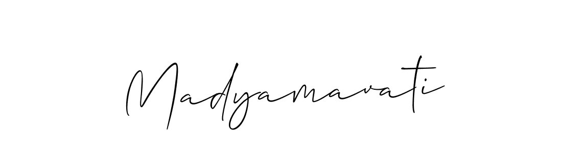 It looks lik you need a new signature style for name Madyamavati. Design unique handwritten (Allison_Script) signature with our free signature maker in just a few clicks. Madyamavati signature style 2 images and pictures png