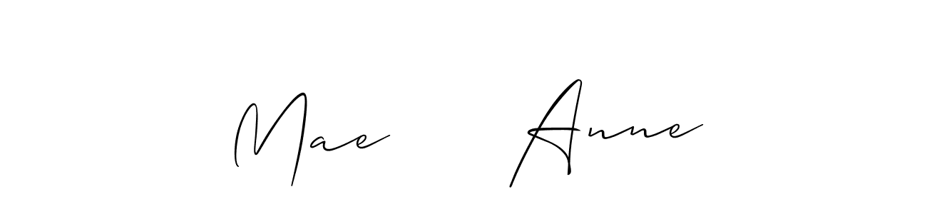 Create a beautiful signature design for name Mae      Anne. With this signature (Allison_Script) fonts, you can make a handwritten signature for free. Mae      Anne signature style 2 images and pictures png