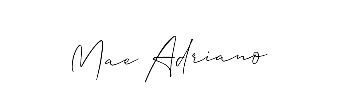 You should practise on your own different ways (Allison_Script) to write your name (Mae Adriano) in signature. don't let someone else do it for you. Mae Adriano signature style 2 images and pictures png