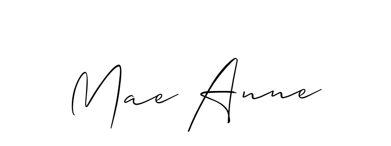 Design your own signature with our free online signature maker. With this signature software, you can create a handwritten (Allison_Script) signature for name Mae Anne. Mae Anne signature style 2 images and pictures png