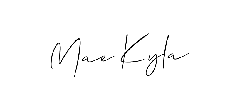 Create a beautiful signature design for name Mae Kyla. With this signature (Allison_Script) fonts, you can make a handwritten signature for free. Mae Kyla signature style 2 images and pictures png