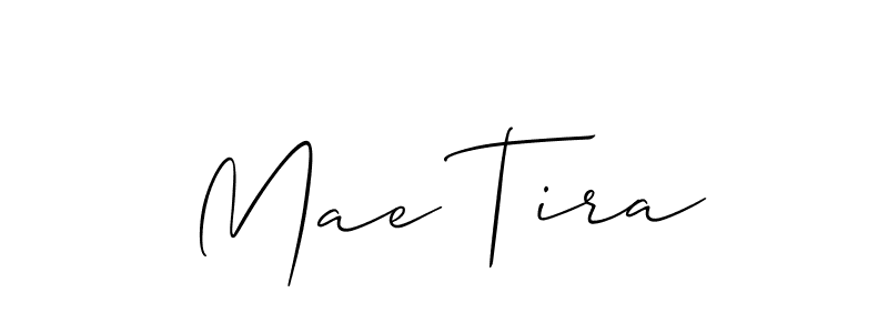 Make a beautiful signature design for name Mae Tira. With this signature (Allison_Script) style, you can create a handwritten signature for free. Mae Tira signature style 2 images and pictures png