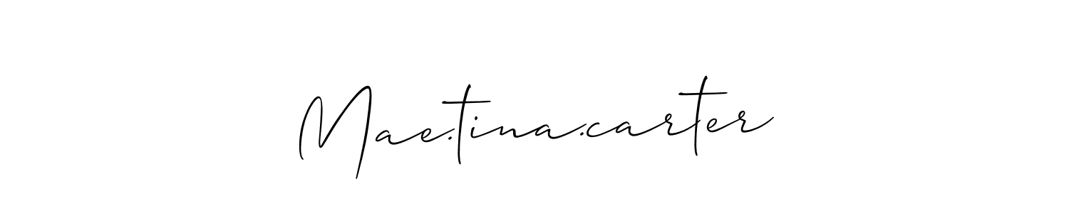 How to Draw Mae.tina.carter signature style? Allison_Script is a latest design signature styles for name Mae.tina.carter. Mae.tina.carter signature style 2 images and pictures png