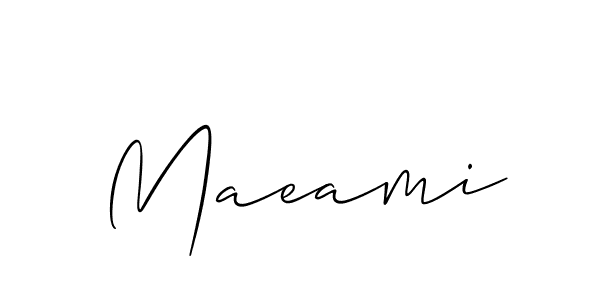 You should practise on your own different ways (Allison_Script) to write your name (Maeami) in signature. don't let someone else do it for you. Maeami signature style 2 images and pictures png