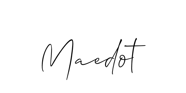Make a short Maedot signature style. Manage your documents anywhere anytime using Allison_Script. Create and add eSignatures, submit forms, share and send files easily. Maedot signature style 2 images and pictures png