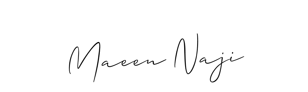 Use a signature maker to create a handwritten signature online. With this signature software, you can design (Allison_Script) your own signature for name Maeen Naji. Maeen Naji signature style 2 images and pictures png