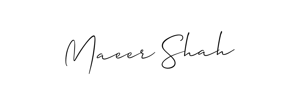 How to make Maeer Shah name signature. Use Allison_Script style for creating short signs online. This is the latest handwritten sign. Maeer Shah signature style 2 images and pictures png