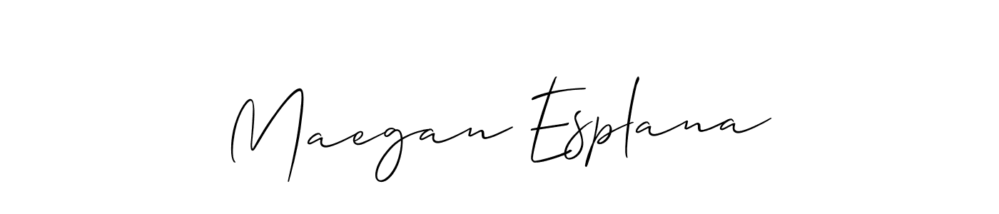 Best and Professional Signature Style for Maegan Esplana. Allison_Script Best Signature Style Collection. Maegan Esplana signature style 2 images and pictures png