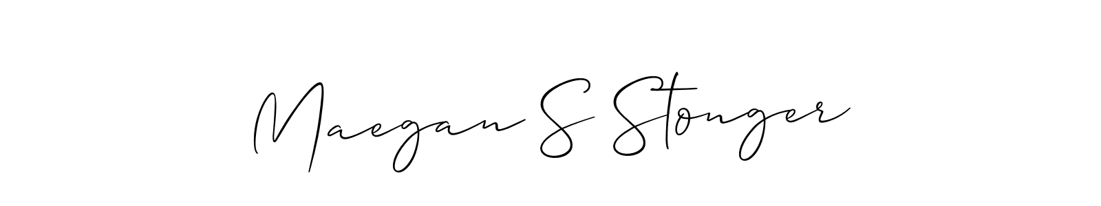 Make a beautiful signature design for name Maegan S Stonger. Use this online signature maker to create a handwritten signature for free. Maegan S Stonger signature style 2 images and pictures png