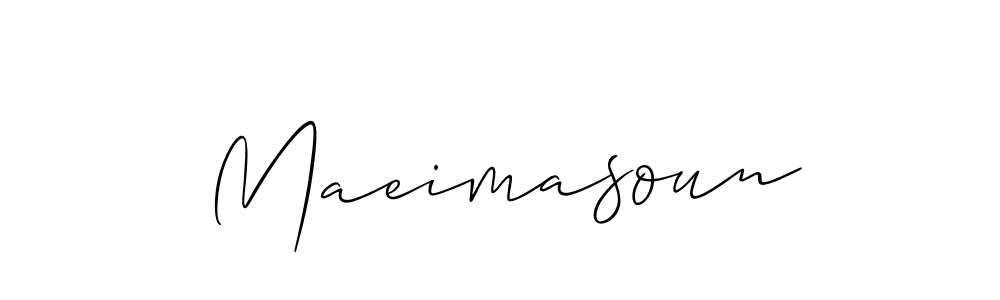 Also You can easily find your signature by using the search form. We will create Maeimasoun name handwritten signature images for you free of cost using Allison_Script sign style. Maeimasoun signature style 2 images and pictures png