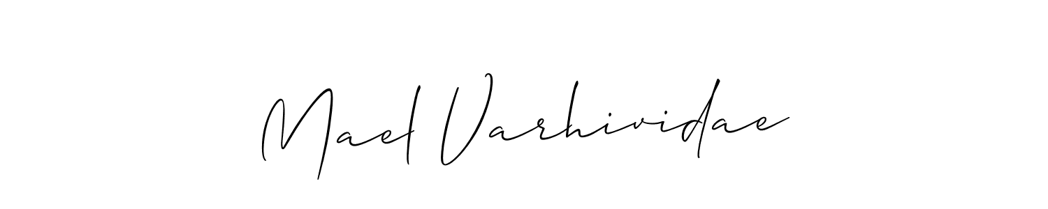 This is the best signature style for the Mael Varhividae name. Also you like these signature font (Allison_Script). Mix name signature. Mael Varhividae signature style 2 images and pictures png