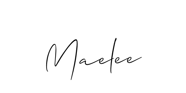 The best way (Allison_Script) to make a short signature is to pick only two or three words in your name. The name Maelee include a total of six letters. For converting this name. Maelee signature style 2 images and pictures png