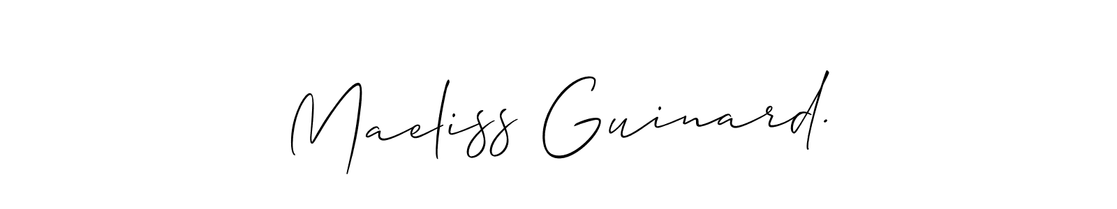 Also You can easily find your signature by using the search form. We will create Maeliss Guinard. name handwritten signature images for you free of cost using Allison_Script sign style. Maeliss Guinard. signature style 2 images and pictures png