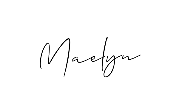 The best way (Allison_Script) to make a short signature is to pick only two or three words in your name. The name Maelyn include a total of six letters. For converting this name. Maelyn signature style 2 images and pictures png