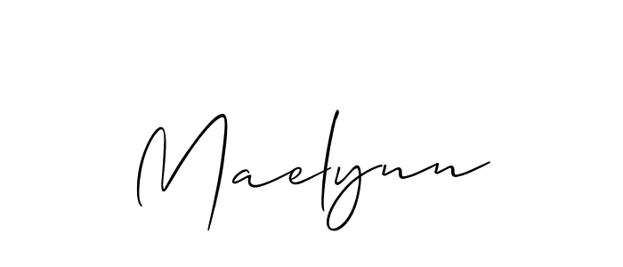 How to make Maelynn signature? Allison_Script is a professional autograph style. Create handwritten signature for Maelynn name. Maelynn signature style 2 images and pictures png