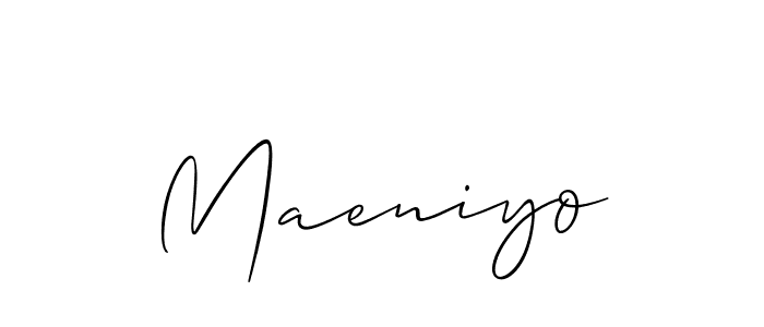 How to make Maeniyo signature? Allison_Script is a professional autograph style. Create handwritten signature for Maeniyo name. Maeniyo signature style 2 images and pictures png