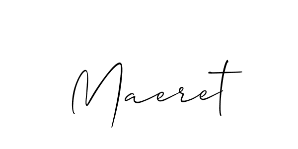 Make a beautiful signature design for name Maeret. With this signature (Allison_Script) style, you can create a handwritten signature for free. Maeret signature style 2 images and pictures png