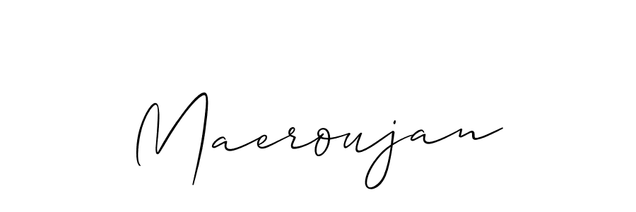Allison_Script is a professional signature style that is perfect for those who want to add a touch of class to their signature. It is also a great choice for those who want to make their signature more unique. Get Maeroujan name to fancy signature for free. Maeroujan signature style 2 images and pictures png