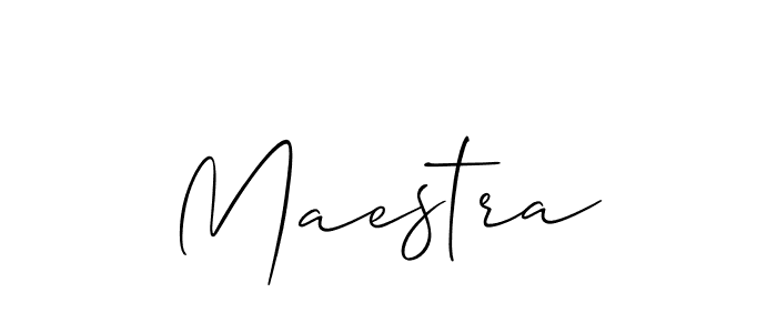 How to make Maestra signature? Allison_Script is a professional autograph style. Create handwritten signature for Maestra name. Maestra signature style 2 images and pictures png