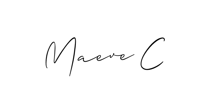 Create a beautiful signature design for name Maeve C. With this signature (Allison_Script) fonts, you can make a handwritten signature for free. Maeve C signature style 2 images and pictures png