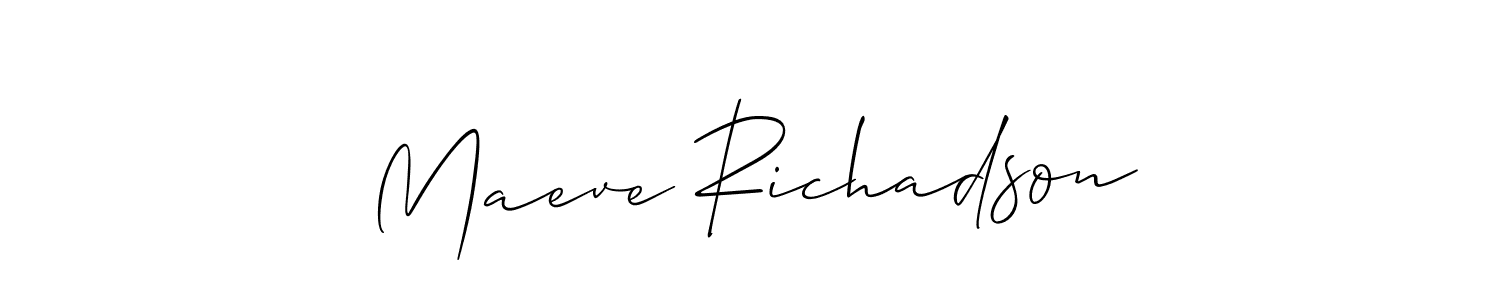 Maeve Richadson stylish signature style. Best Handwritten Sign (Allison_Script) for my name. Handwritten Signature Collection Ideas for my name Maeve Richadson. Maeve Richadson signature style 2 images and pictures png