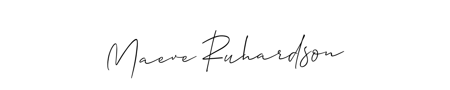 Create a beautiful signature design for name Maeve Ruhardson. With this signature (Allison_Script) fonts, you can make a handwritten signature for free. Maeve Ruhardson signature style 2 images and pictures png