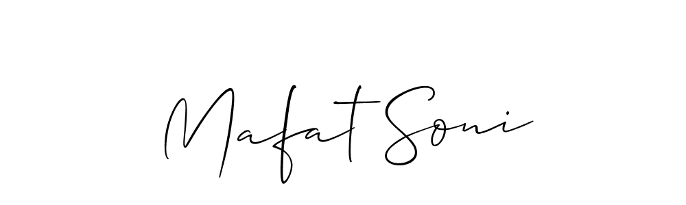 Make a beautiful signature design for name Mafat Soni. With this signature (Allison_Script) style, you can create a handwritten signature for free. Mafat Soni signature style 2 images and pictures png