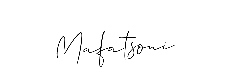 How to Draw Mafatsoni signature style? Allison_Script is a latest design signature styles for name Mafatsoni. Mafatsoni signature style 2 images and pictures png