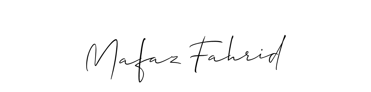 Also we have Mafaz Fahrid name is the best signature style. Create professional handwritten signature collection using Allison_Script autograph style. Mafaz Fahrid signature style 2 images and pictures png
