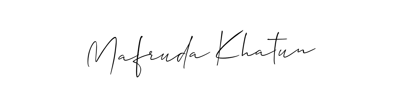 Create a beautiful signature design for name Mafruda Khatun. With this signature (Allison_Script) fonts, you can make a handwritten signature for free. Mafruda Khatun signature style 2 images and pictures png